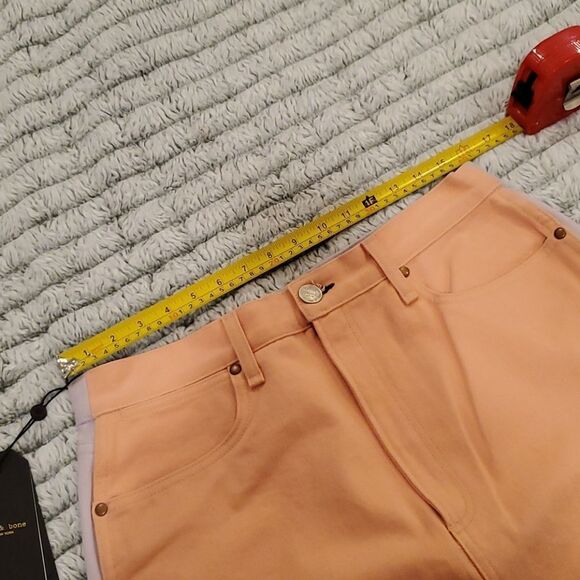 Rag&bone peach and lilac Moss jean skirt sz 31 - Picture 14 of 16